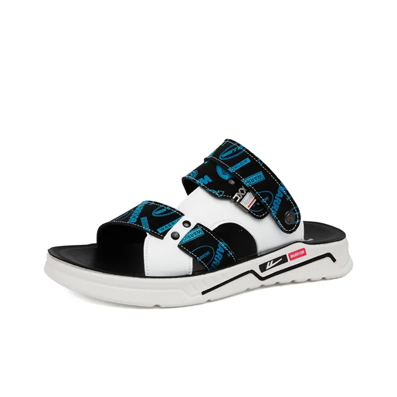 Warrior Casual Chef Shoes Beach Sandals Men's White Black Blue-0