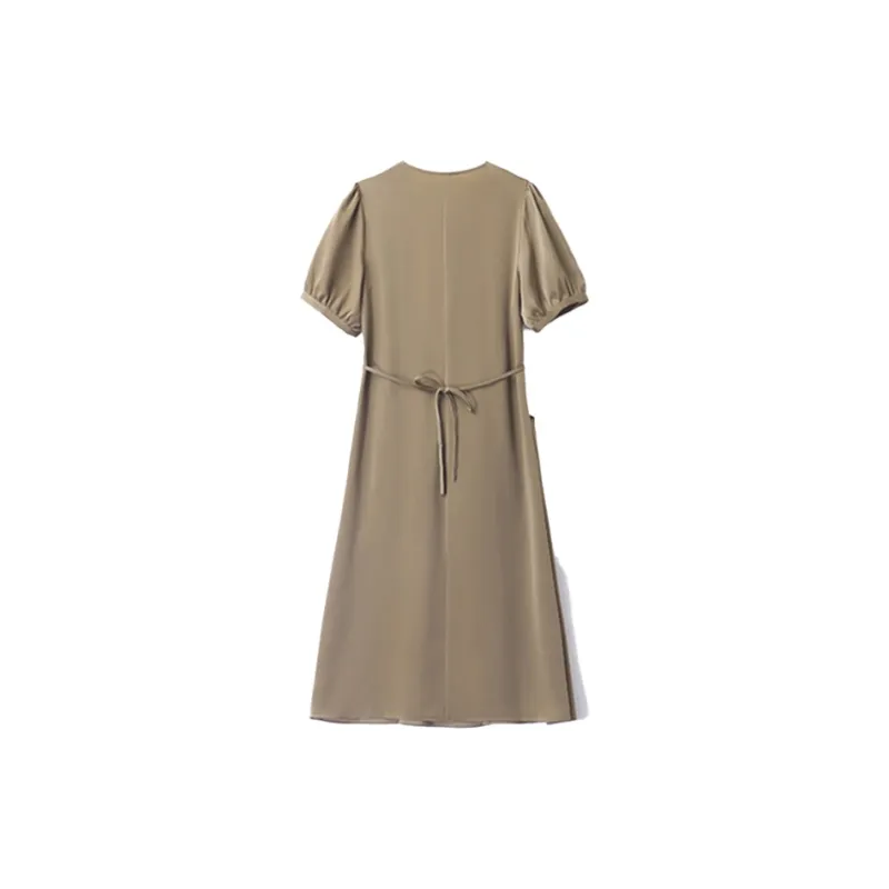 Mapping Short Sleeved Dresses Women's Champagne-1
