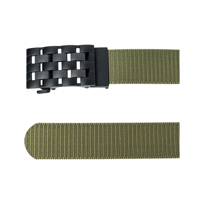 NINE NAIL 9 Section Stud Mesh With Adjustable Buckle Nylon Canvas Men's Belt Men's Width  3.5cm-21