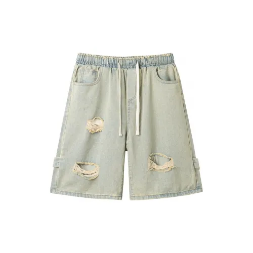 GROOL Denim Shorts Unisex Yellow Mud