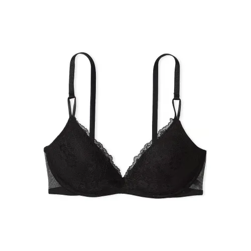 Victoria's Secret Sexy Tee Posey Lace Wireless Push-Up Bra/Black Bra Women's Black