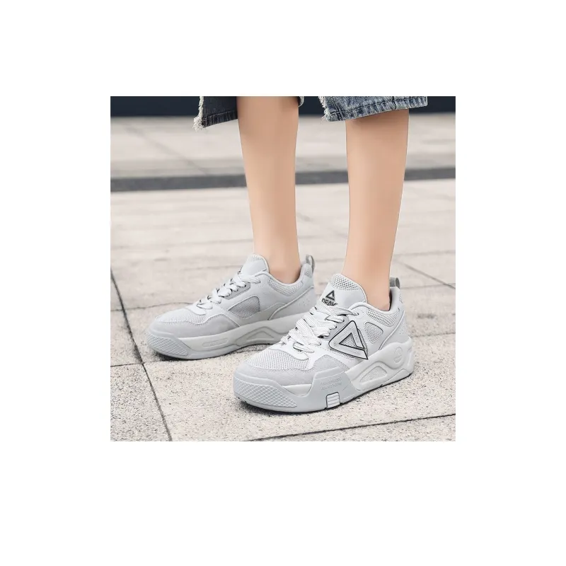 PEAK The State Is Extremely High Skateboard Shoes Women's Low Top White-5