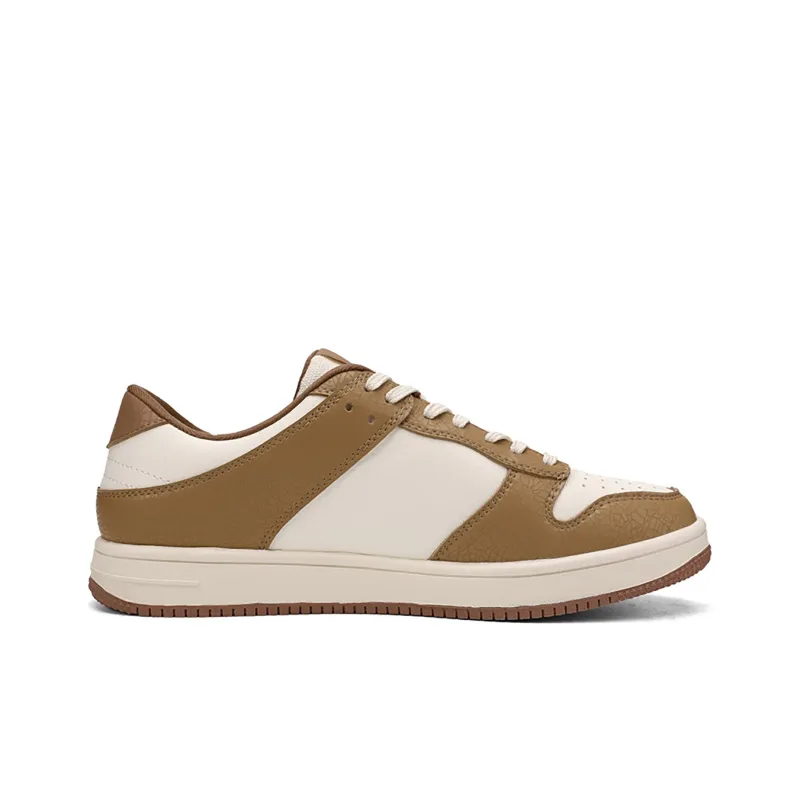 PEAK Skateboard Shoes Men Low Top Beige-1