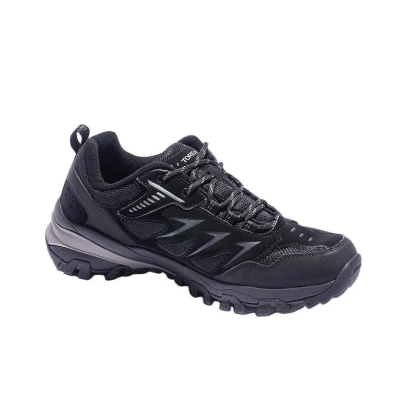 TOREAD Slip Resistant And Abrasion Resistant Support Low Top Hiking Shoes Men's Black-2