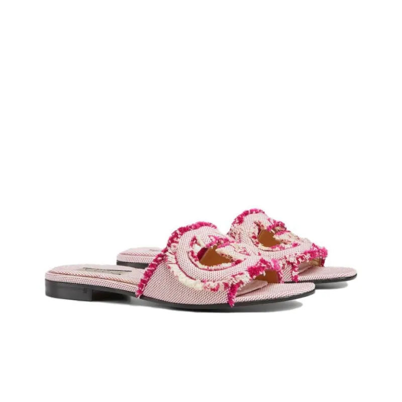 GUCCI Interlocking Slide Slippers Women's Fuchsia-2