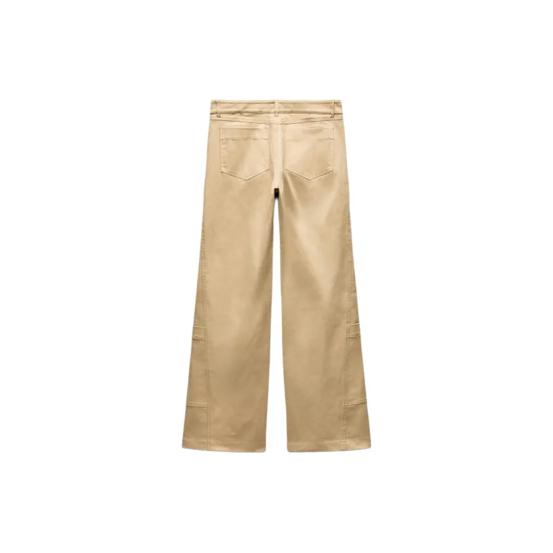 ZARA Casual Pants Women's Tan-1
