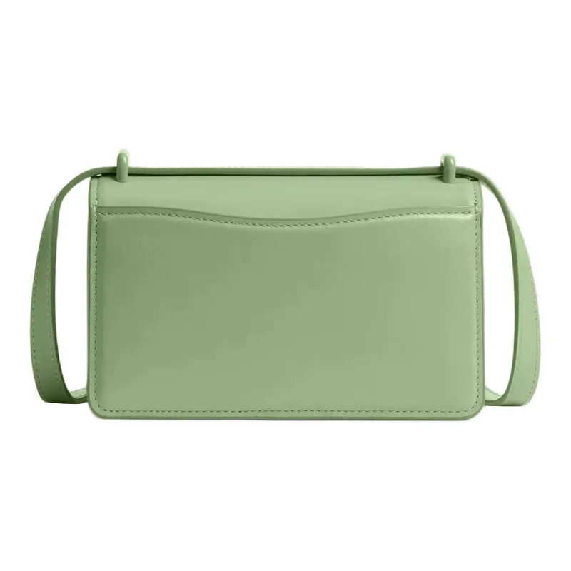COACH Bandit Calfskin Shoulder Bag, Crossbody Bag Trumpets Women's Silver & Light Pistachio-2