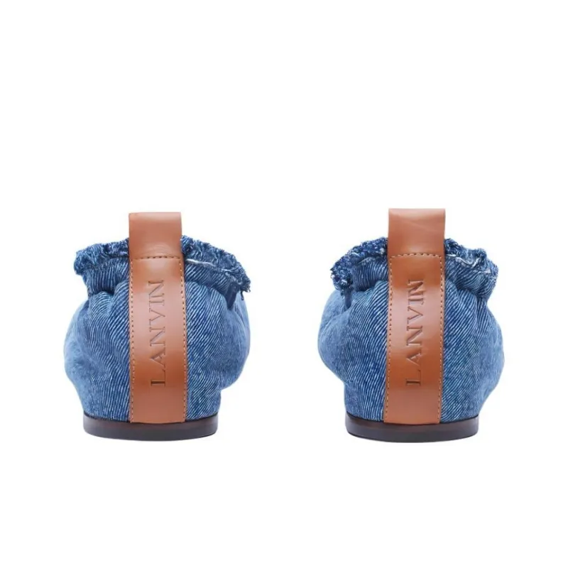 Lanvin Denim Ballerina Shoes-4