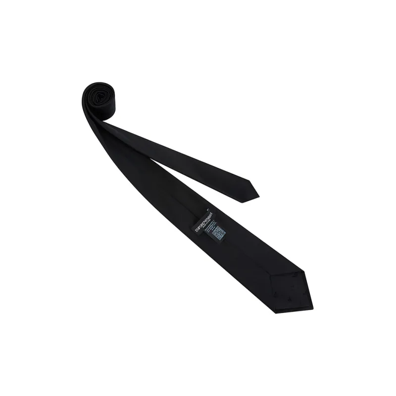 EMPORIO ARMANI Pure Silk Tie With Jacquard Micro motif-2