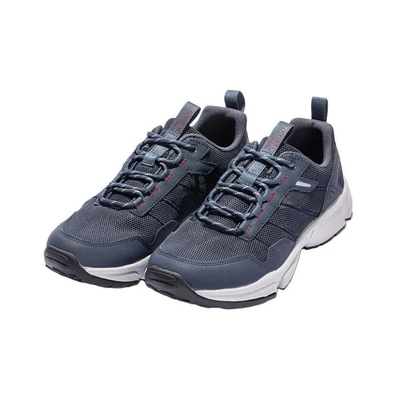 TOREAD Slip Resistant, Abrasion Resistant, Breathable Low Top Hiking Shoes Men's Blue Red-2