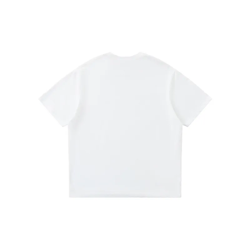 DOH STORE Versatile Casual Loose Fit Off The Shoulder 100% Cotton Pullover Crew Neck Short Sleeved T Shirts Unisex-1