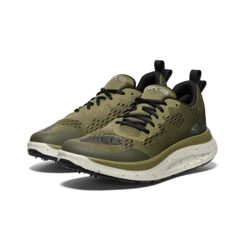KEEN WK400 Double Cushioning, Wear Resistant Low Top Outdoor Shoes Men's Green-3