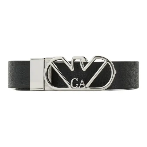 EMPORIO ARMANI Reversible Belt In Deer print Leather With Eagle Buckle