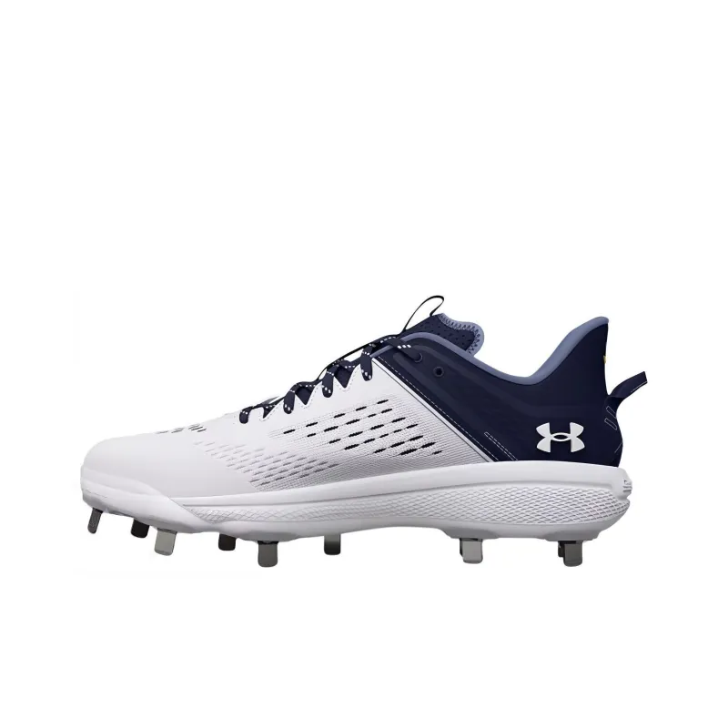 Under Armour Yard Low Mt Baseball Cleats 'White Black'-0