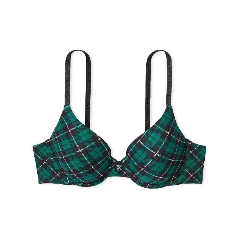 Victoria's Secret PINK THE T-SHIRT Lightly Lined Full-Coverage Bra/SP Bra Women's Green-0