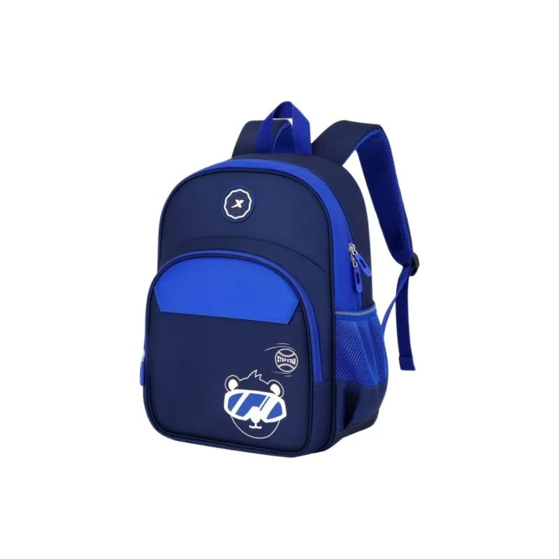 XTEP Fabric Student Bag Regular Men's Dark Blue Pink-0
