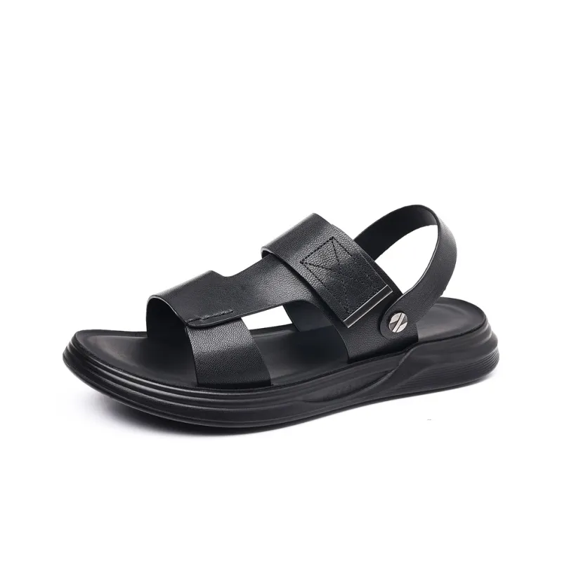 SHUPATE Beach Sandals Men Black/Gray-0