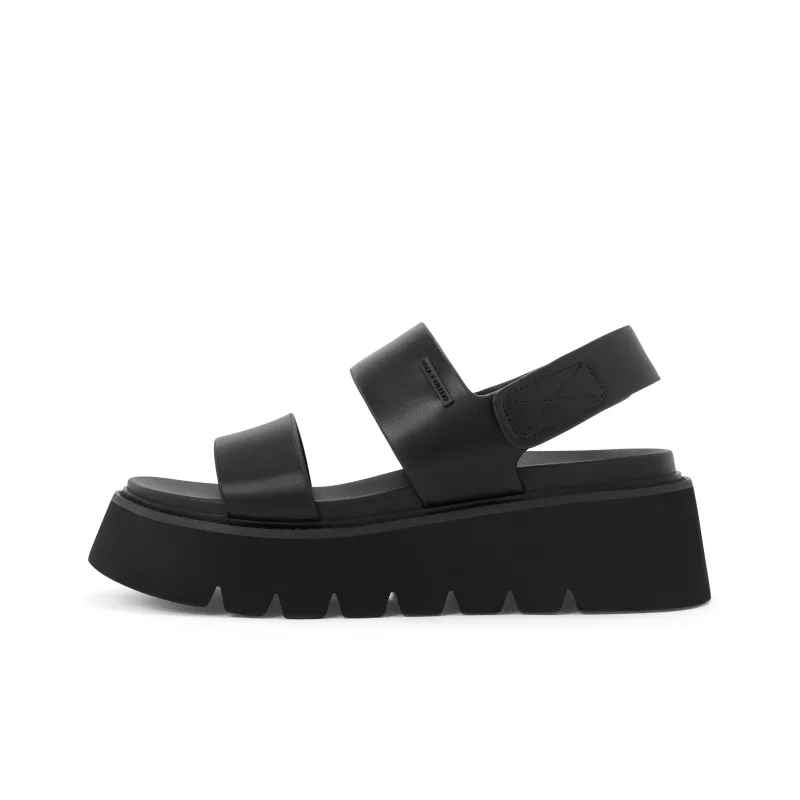 CHARLES&KEITH Small Ck One Strap Sandals 5.6cm Women's Beige/Beige/Black-2