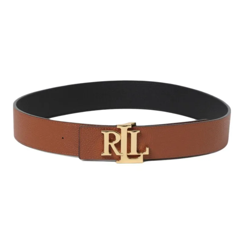 Polo Ralph Lauren Double-Sided Design Leather Belts Women's Black Width: 4CM-1