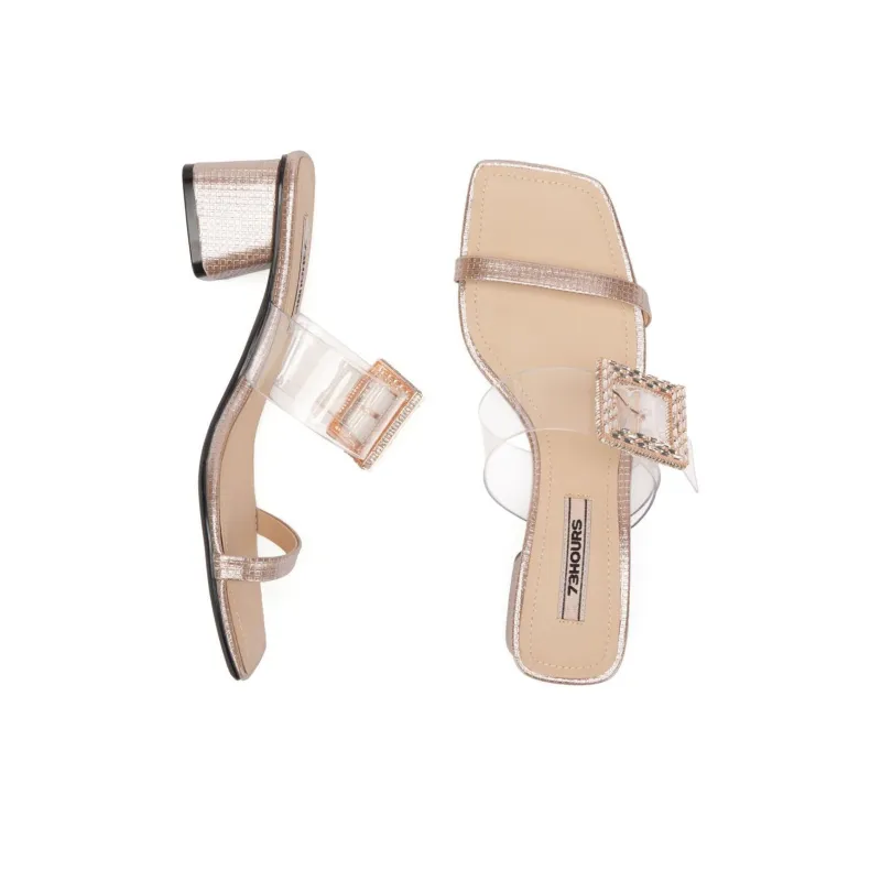 73Hours Slide Slippers Women's Champagne Gold-3
