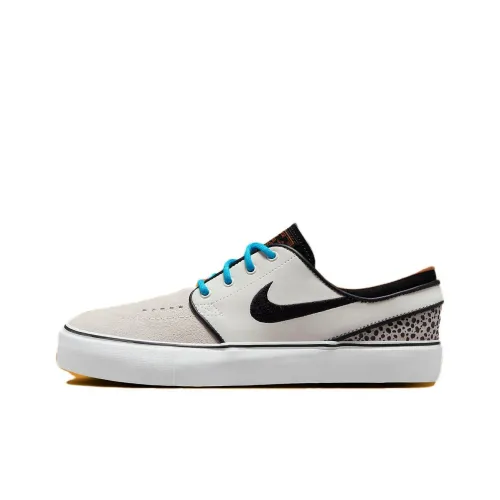 Nike SB Janoski'Olympic' Durable Breathable Low-Top Skateboard Shoes GS White Gray Black