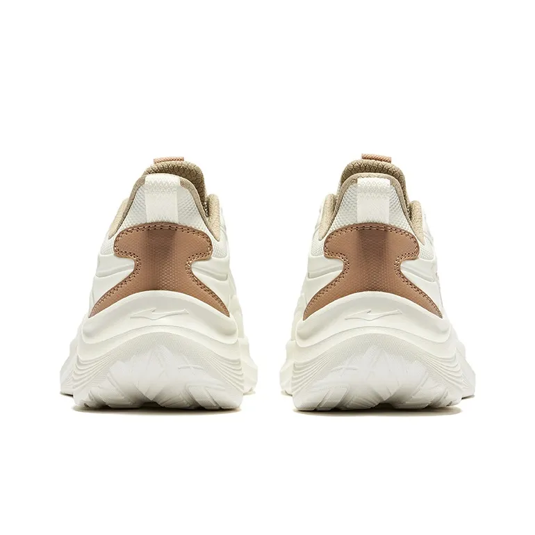 Erke Cushioning Wear-Resistant Low-Top Running Shoes Women's Microcrystalline White Deer Brown-4