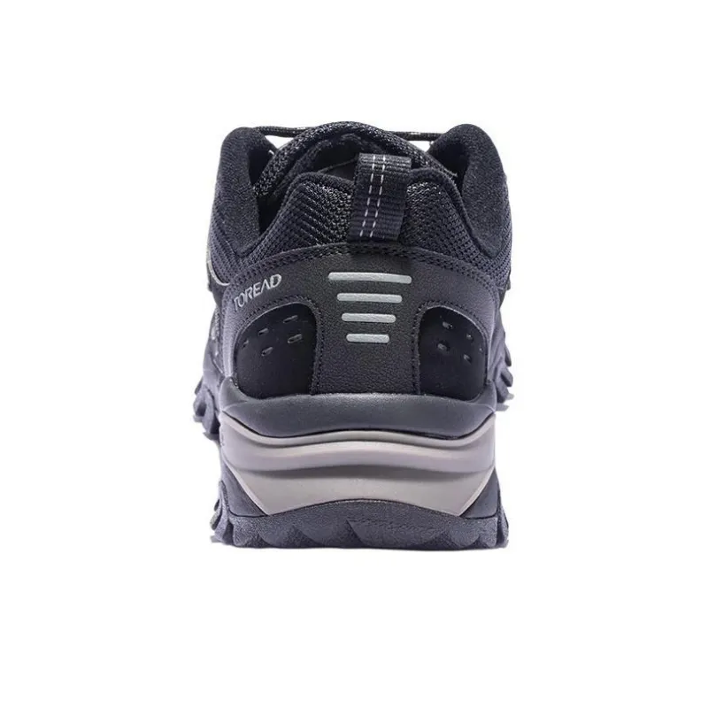 TOREAD Slip Resistant And Abrasion Resistant Support Low Top Hiking Shoes Men's Black-5