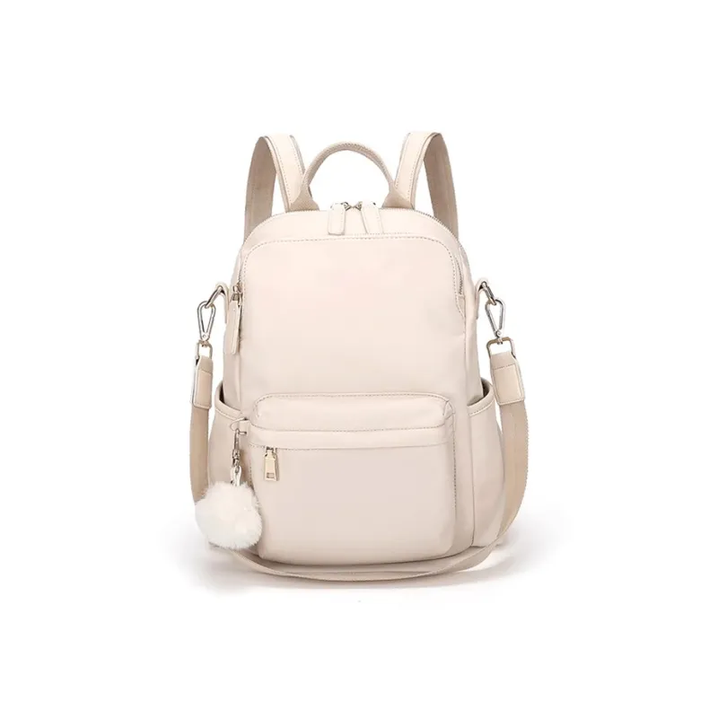 CLEVER& KETCH Oxford Backpack Regular Women's Ecru/Black/Gray/Gray Pink-0