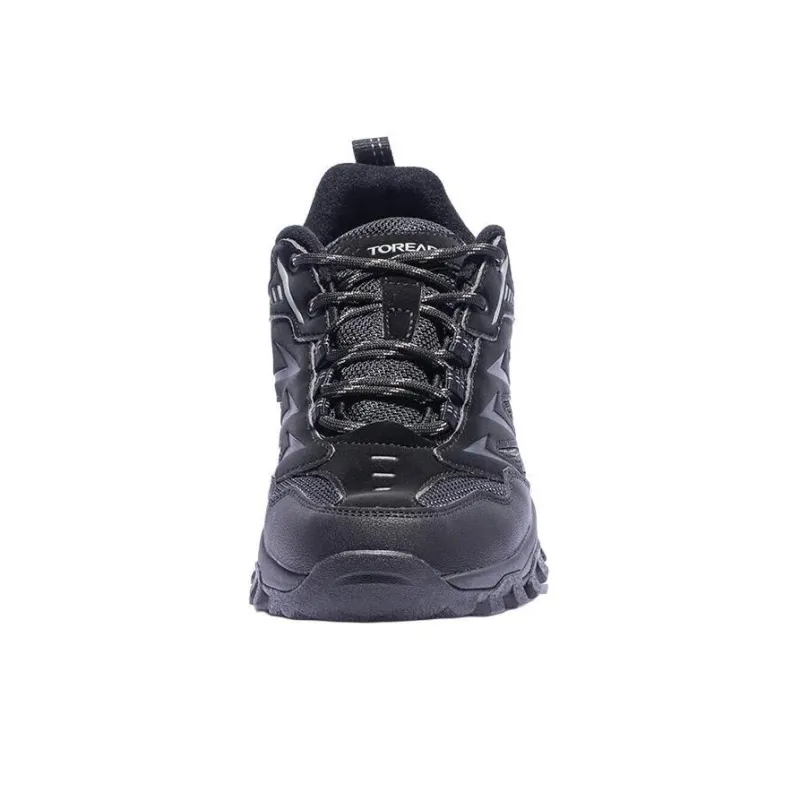 TOREAD Slip Resistant And Abrasion Resistant Support Low Top Hiking Shoes Men's Black-3