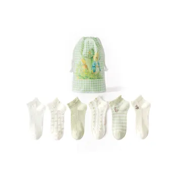 Caramella x Peter Rabbit Ankle Socks Women's 6 Pack