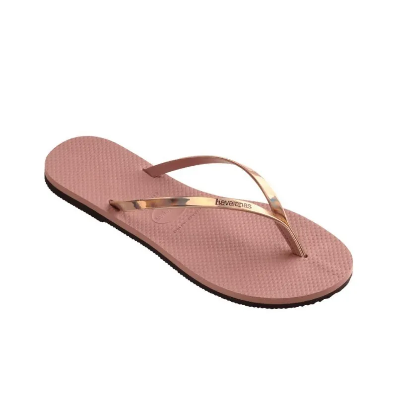 Havaianas You Metallic Abrasion-Resistant Flip Flops Women's Pink-2