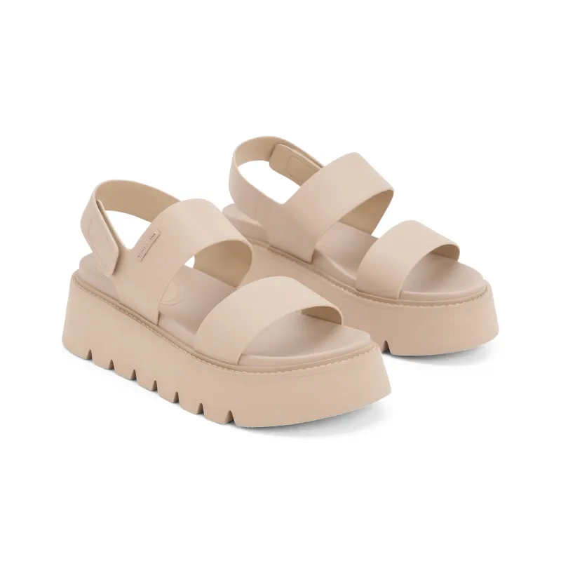 CHARLES&KEITH Small Ck One Strap Sandals 5.6cm Women's Beige/Beige/Black-1