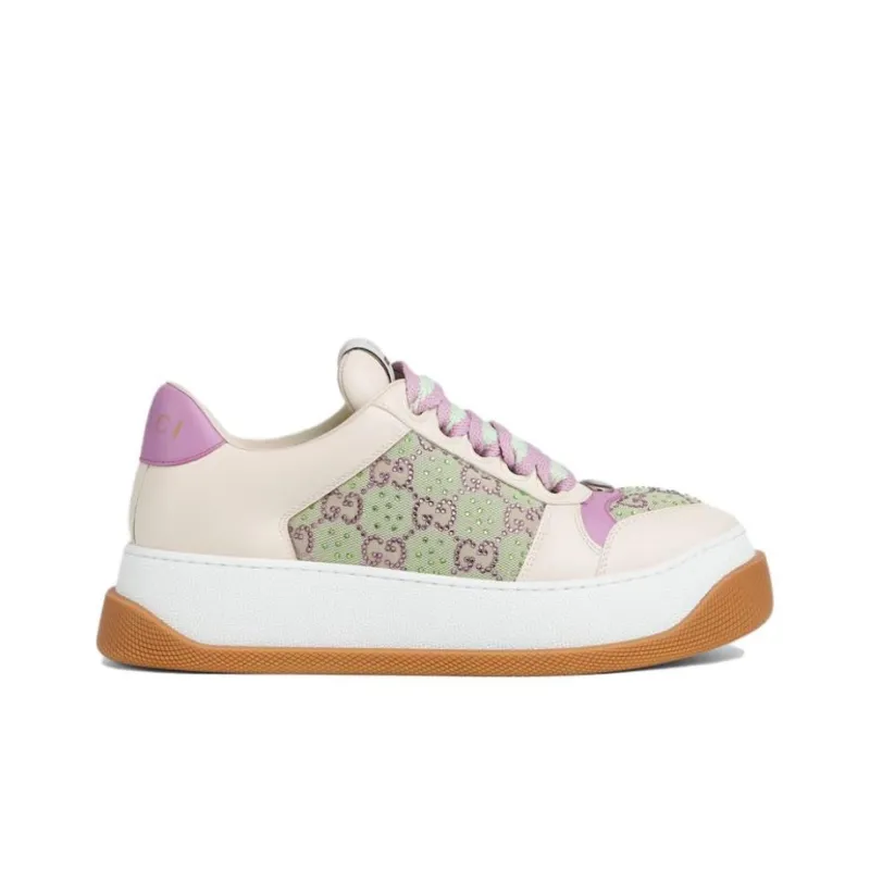GUCCI Women's Screener 'GG Crystals Purple Enamel Detail' Women's-1