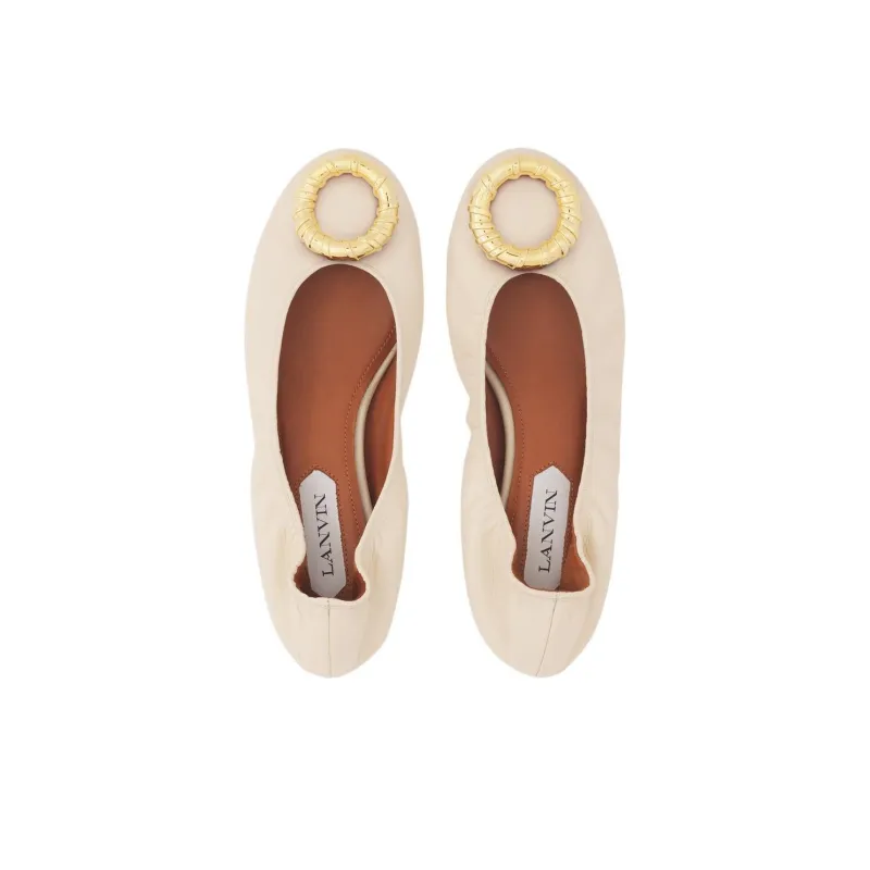 Lanvin Melodie Leather Ballerina Shoes-3