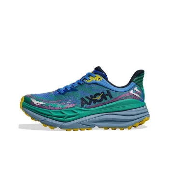 HOKA ONE ONE Stinson 7 Cushioning, Wear Resistant Low Top Running Shoes Women's Blue Green