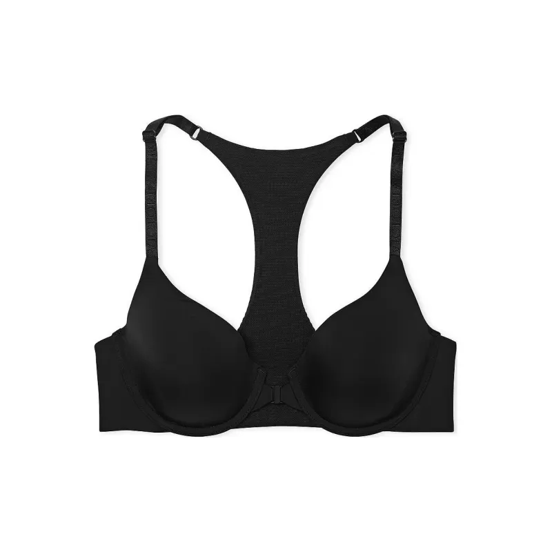 Victoria's Secret THE T-SHIRT Lightly Lined Front-Close Ful Ce Bra/Black Bra Women's Black-0