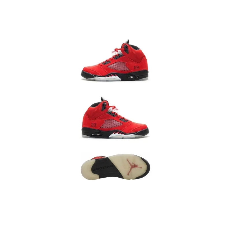 Jordan 5 Retro Dmp Raging Bull Red Suede-3