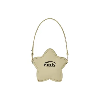 Emis Polyester Stars Bag, Shoulder Bag, Crossbody Bag, Handbag Unisex Beige