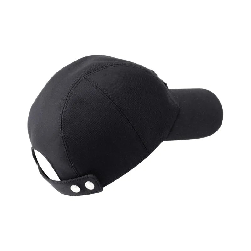 HERMES Cotton Baseball Caps Unisex Black-2