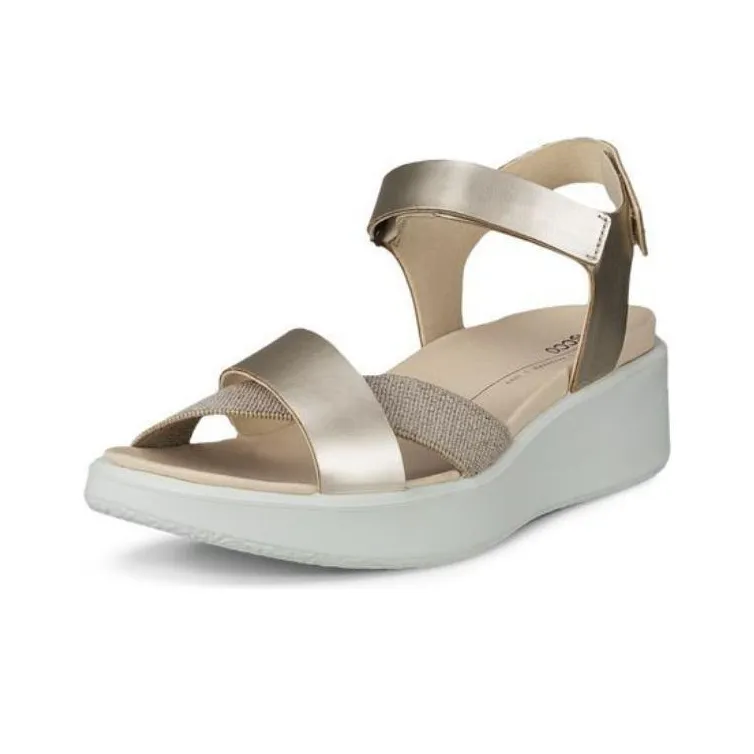 Ecco One Strap Sandals Women's Gold-1