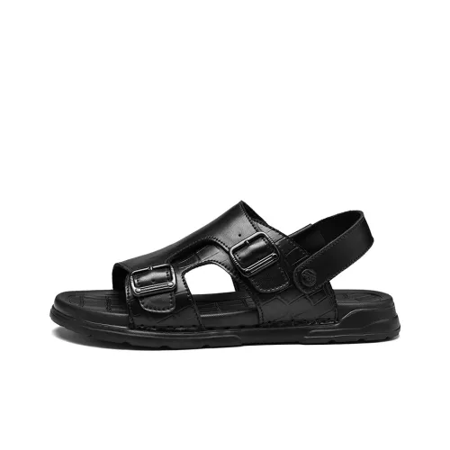 SEPTWOLVES Beach Sandals Unisex Black/Black