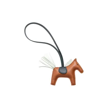 HERMES Cow Leather Pendants Unisex Brown