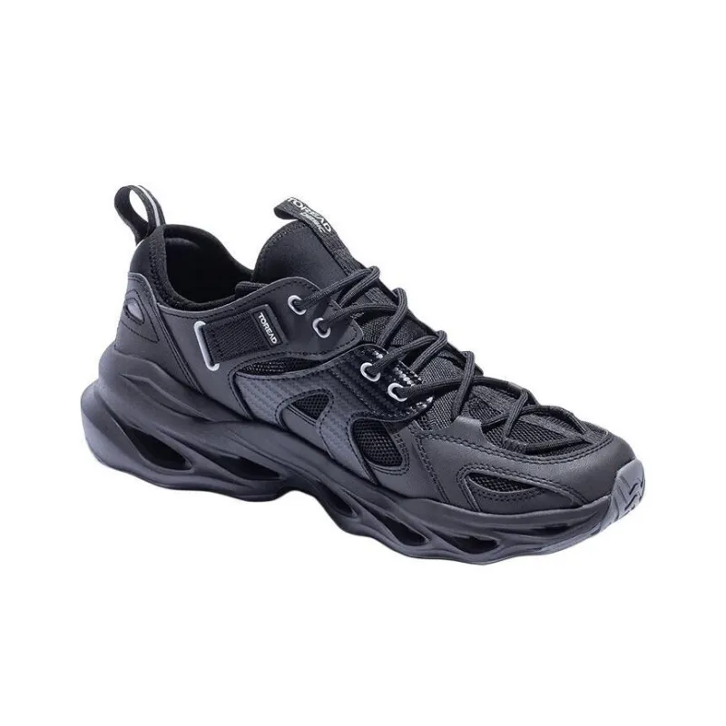 TOREAD Slip Resistant And Breathable Low Top Hiking Shoes Men's Black-2