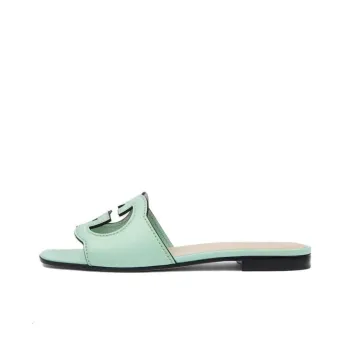 GUCCI Interlocking Slide Slippers Women's Mint Green