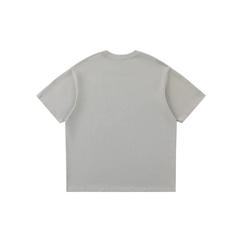 DOH STORE Versatile Casual Loose Fit Off The Shoulder 100% Cotton Pullover Crew Neck Short Sleeved T Shirts Unisex-9