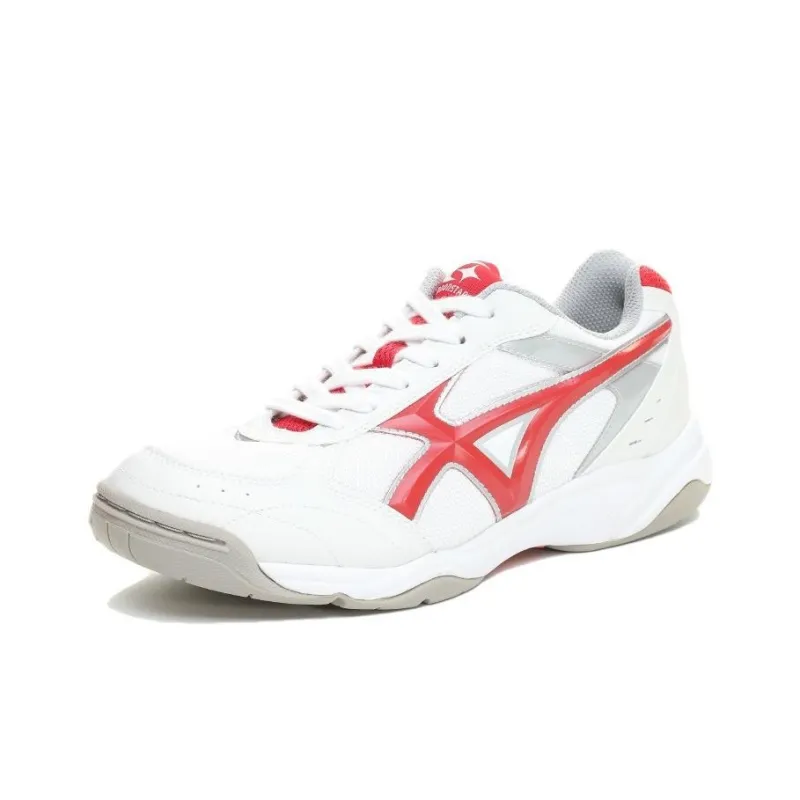 MoonStar MS 3300G Anti-Slip Wear-Resistant Low-Top Casual Shoes Unisex White Red-2