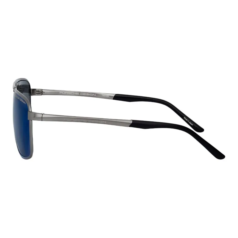 PORSCHE DESIGN Pure Titanium Irregular Shape Sunglasses Men's Black-2