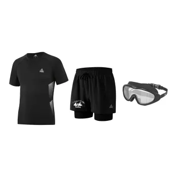 PEAK Swimming Sets Polyester Swimming Pool Men's Black