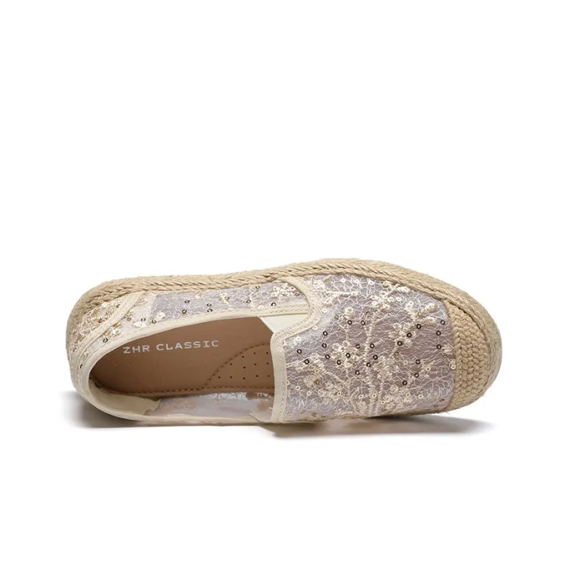 ZHR Espadrilles Women's Apricot/White/Black-3