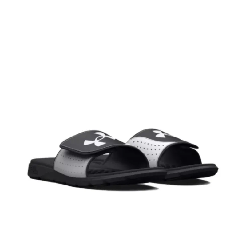 Under Armour Rubber Sole Slippers Men's Black Gray-3